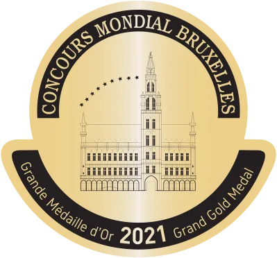 Concours Mondial Bruxelles 2021 Grand Gold + Revelation Red Wine